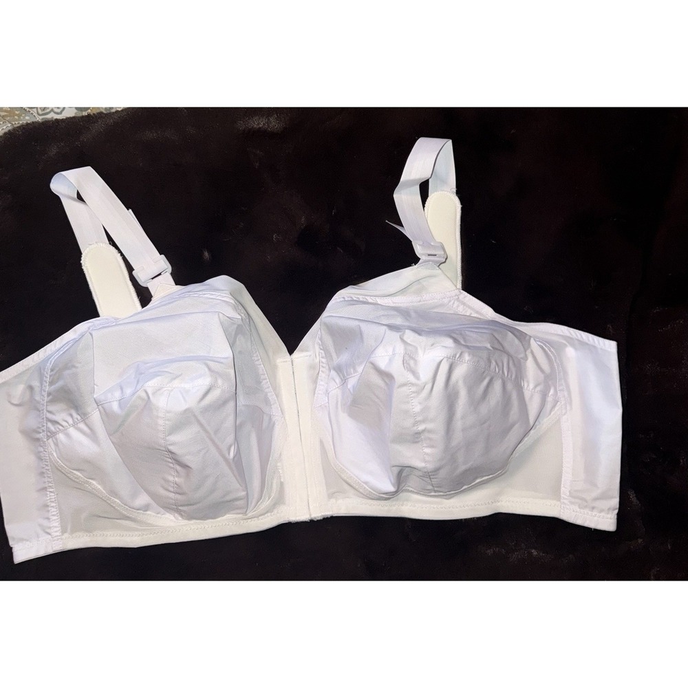 Vintage Exquisite Form Bra 48d Front Hook White Wireless
